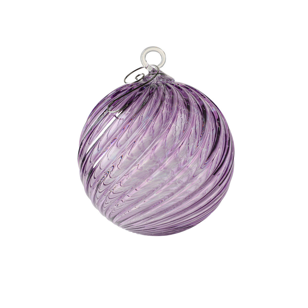 February Birthstone Handblown Glass Ornament