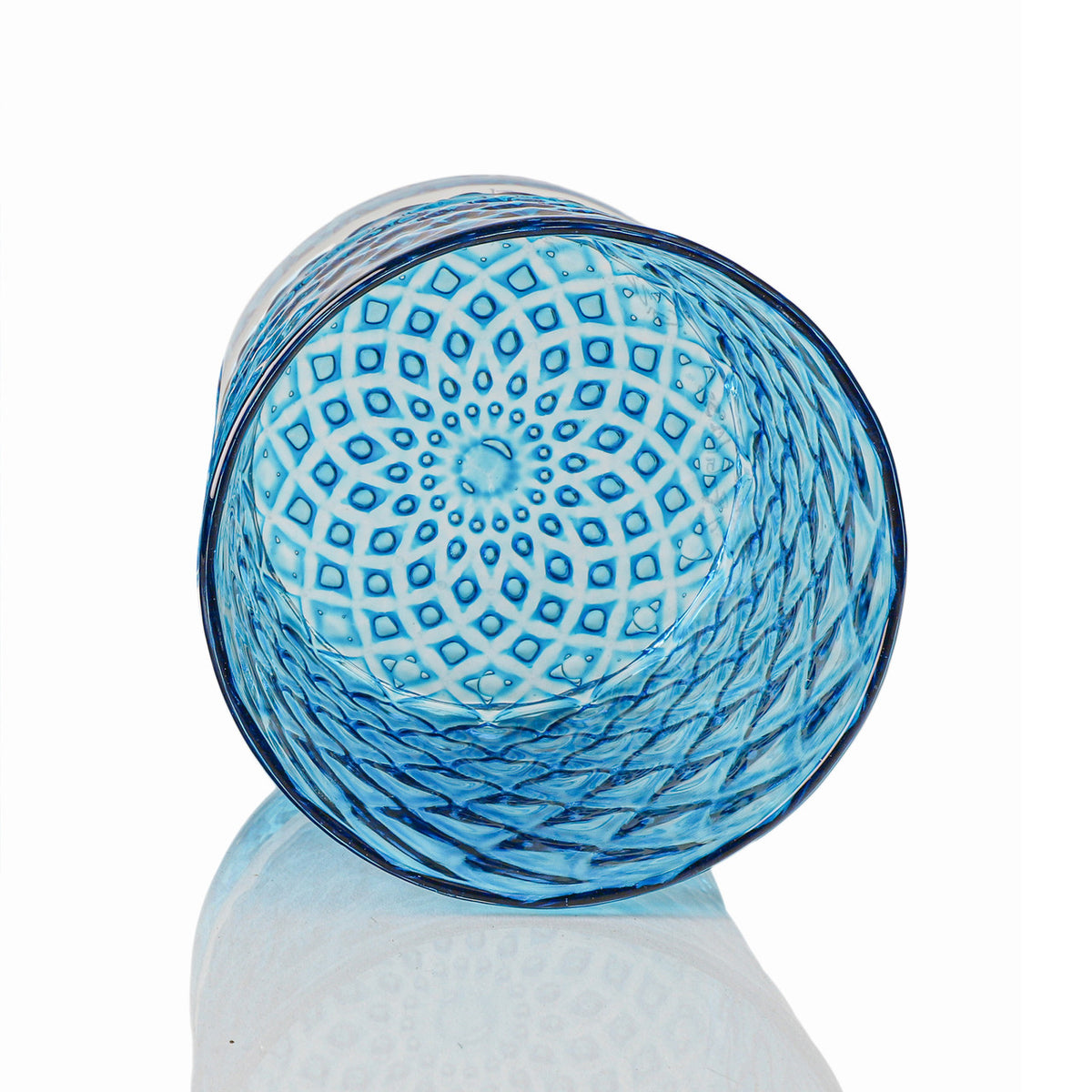 Blueberry & Aqua Mindala Glass Set