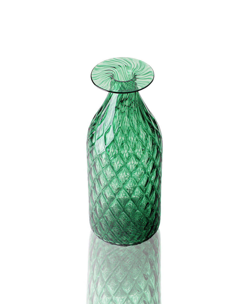 Emerald Diamond Cut Bottle