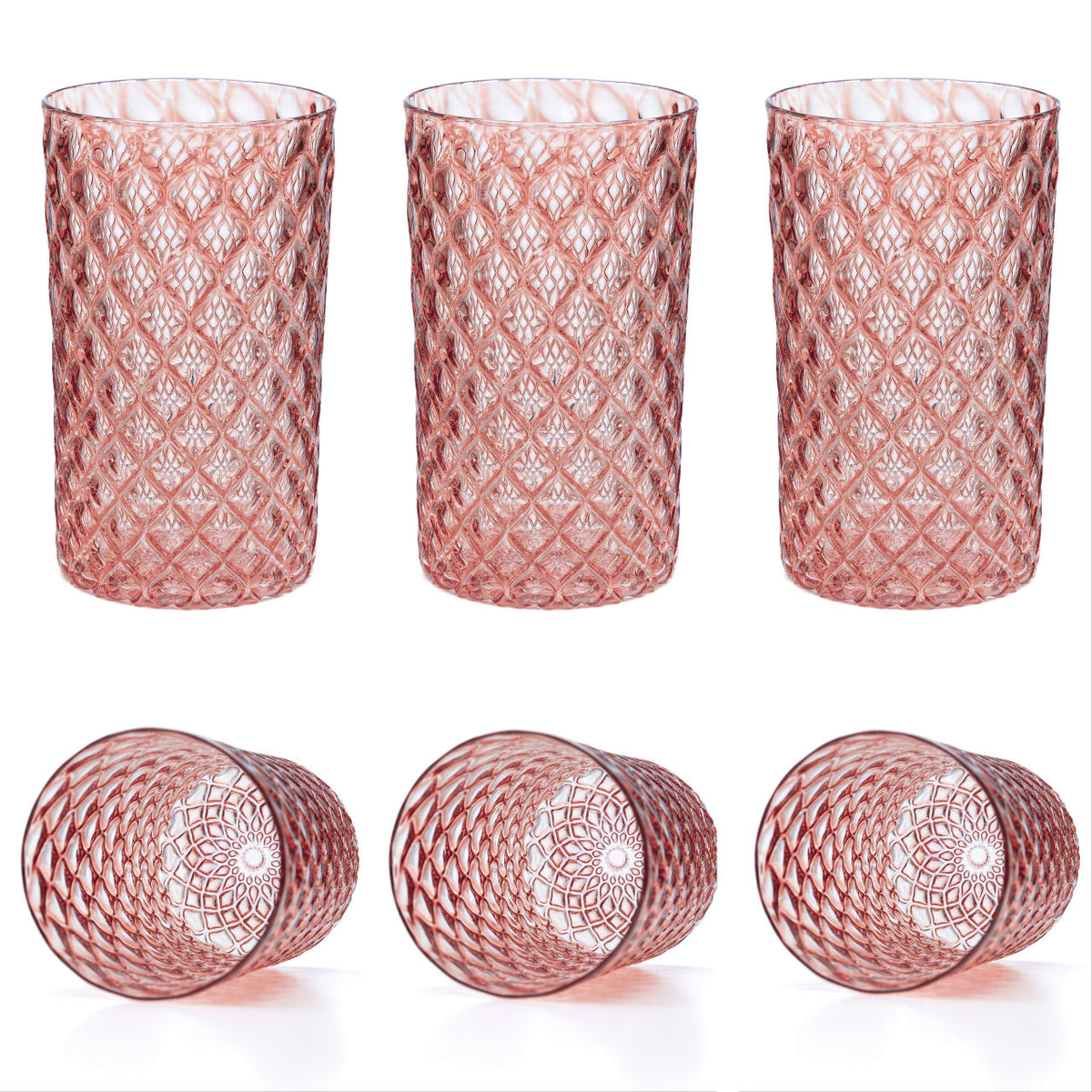 Grapefruit Mandala Glass