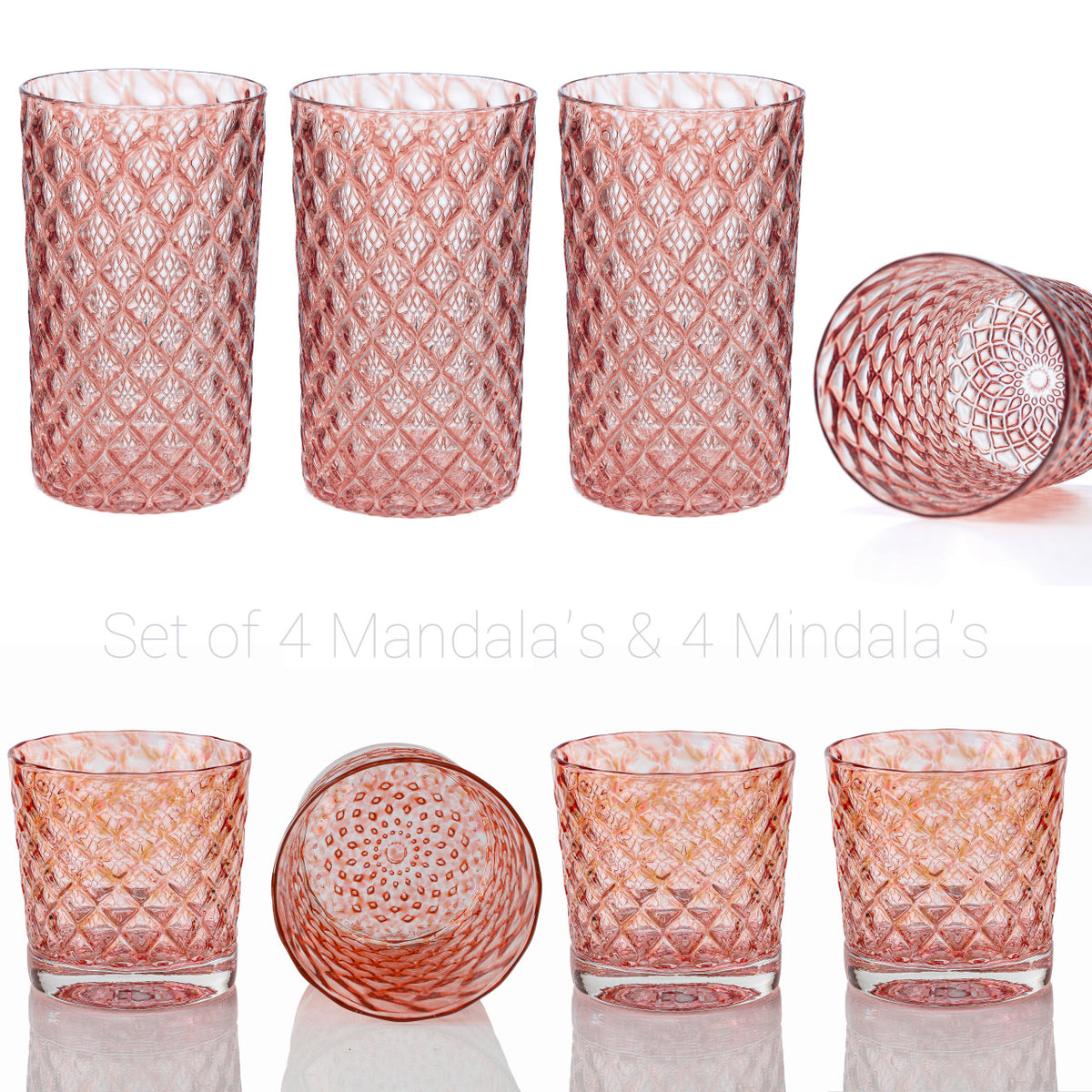 Grapefruit Mandala Glass