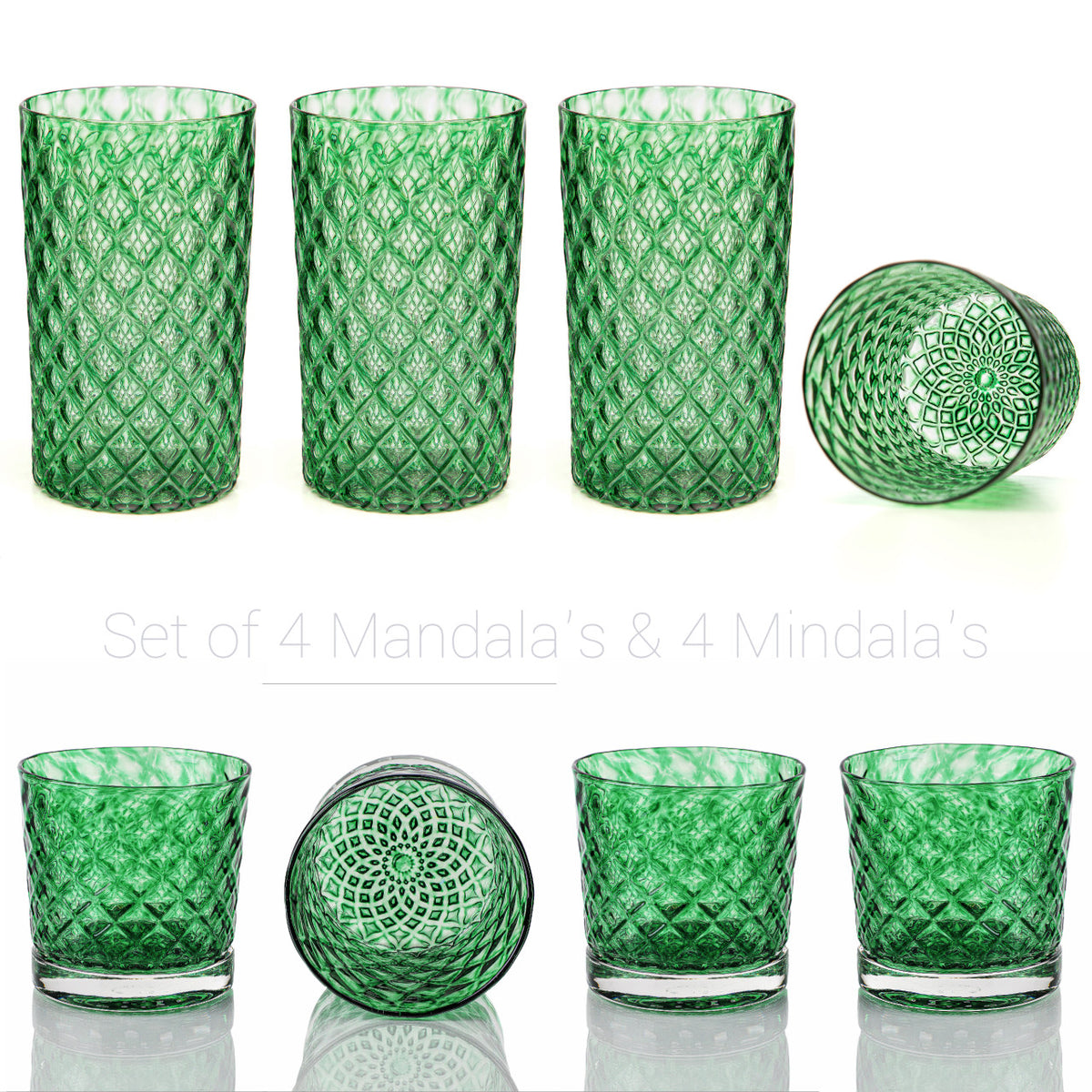 Emerald Mandala Glass