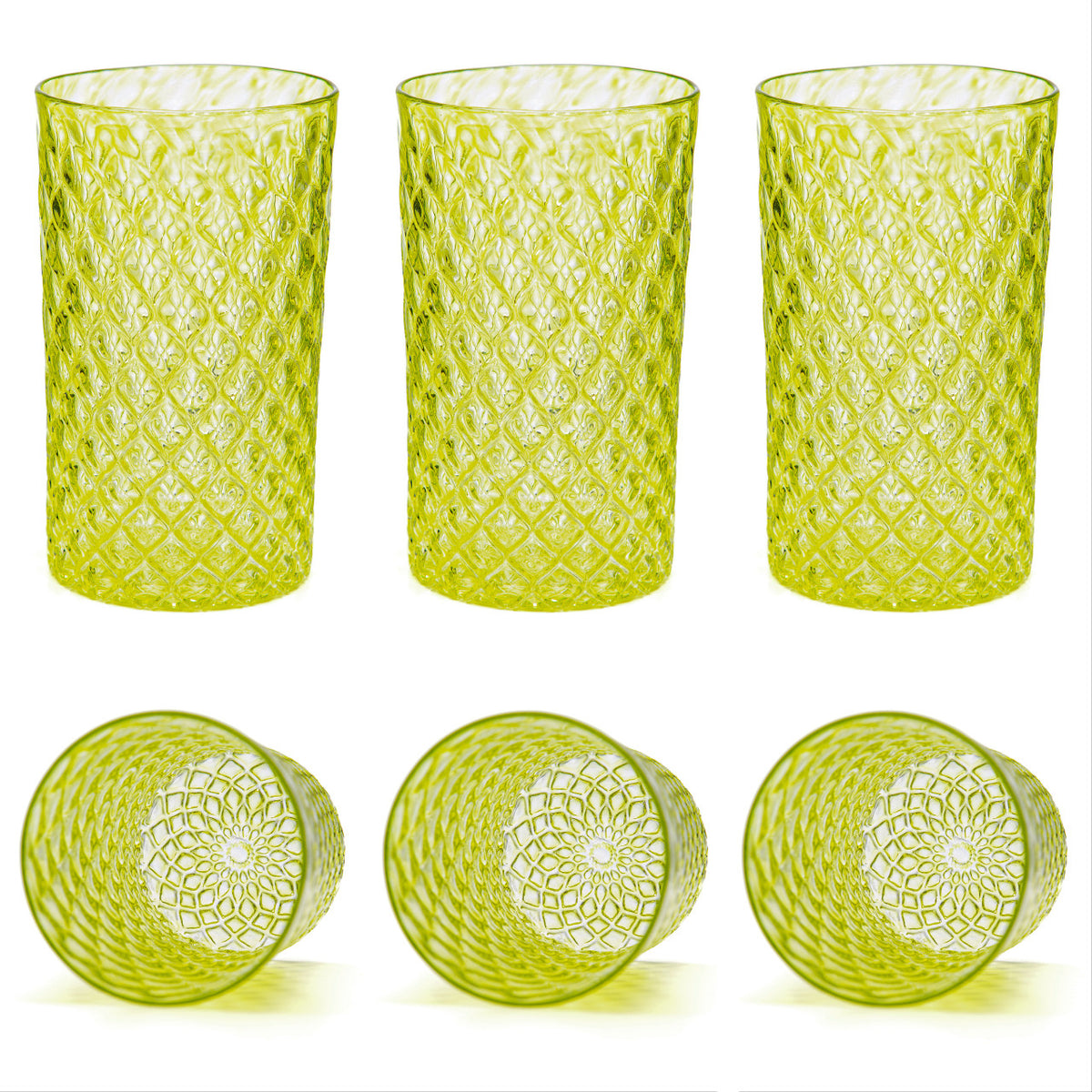 Lime Mandala Glass