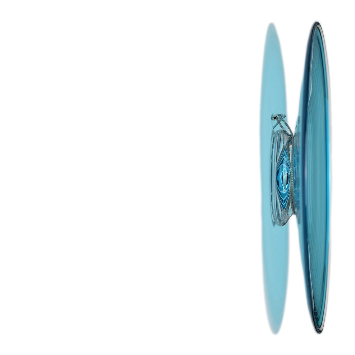 Caribbean Blue Spiral Rondel