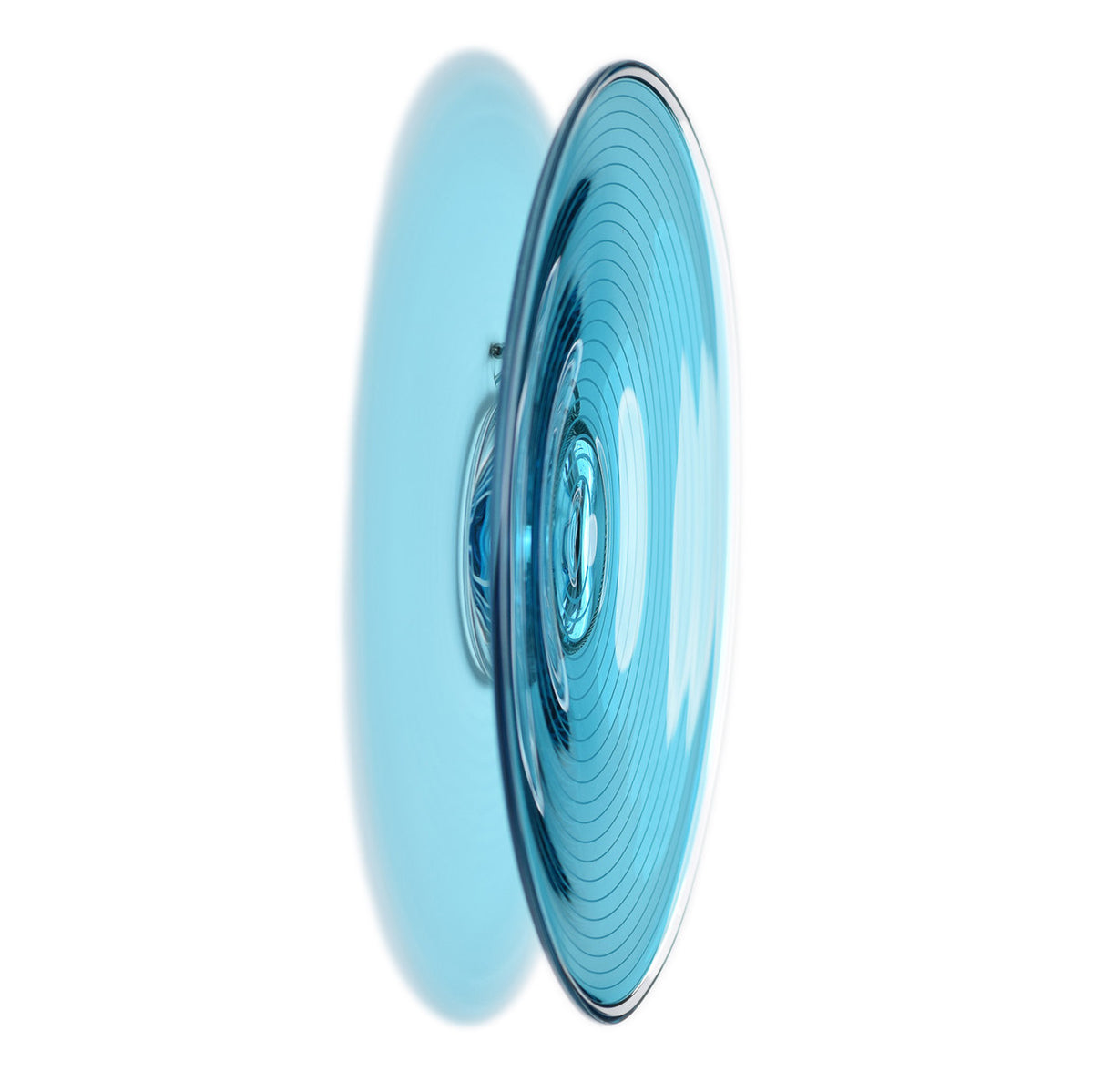 Caribbean Blue Spiral Rondel