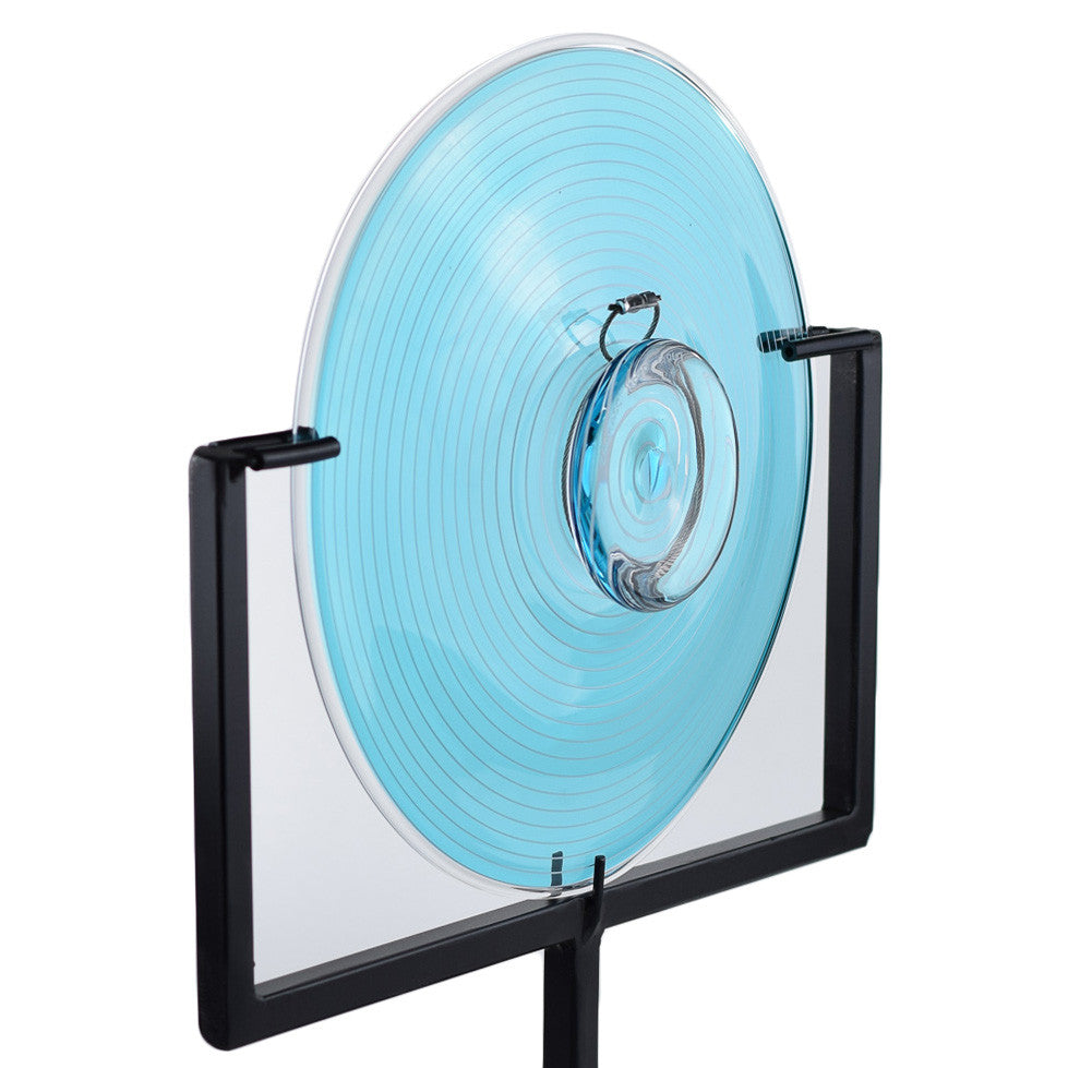 Caribbean Blue Spiral Rondel