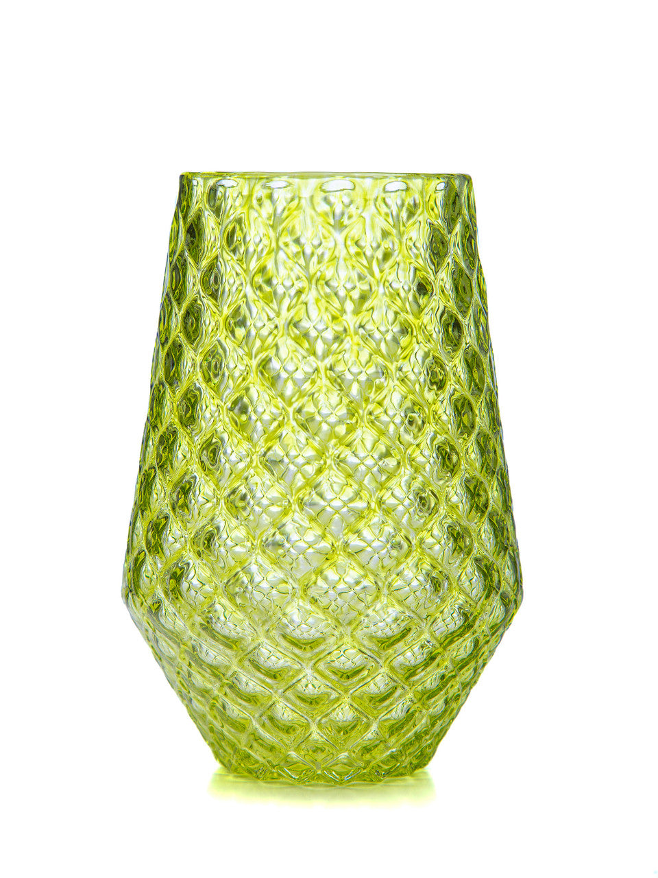 Lime Diamond Cut Tulip Tumbler