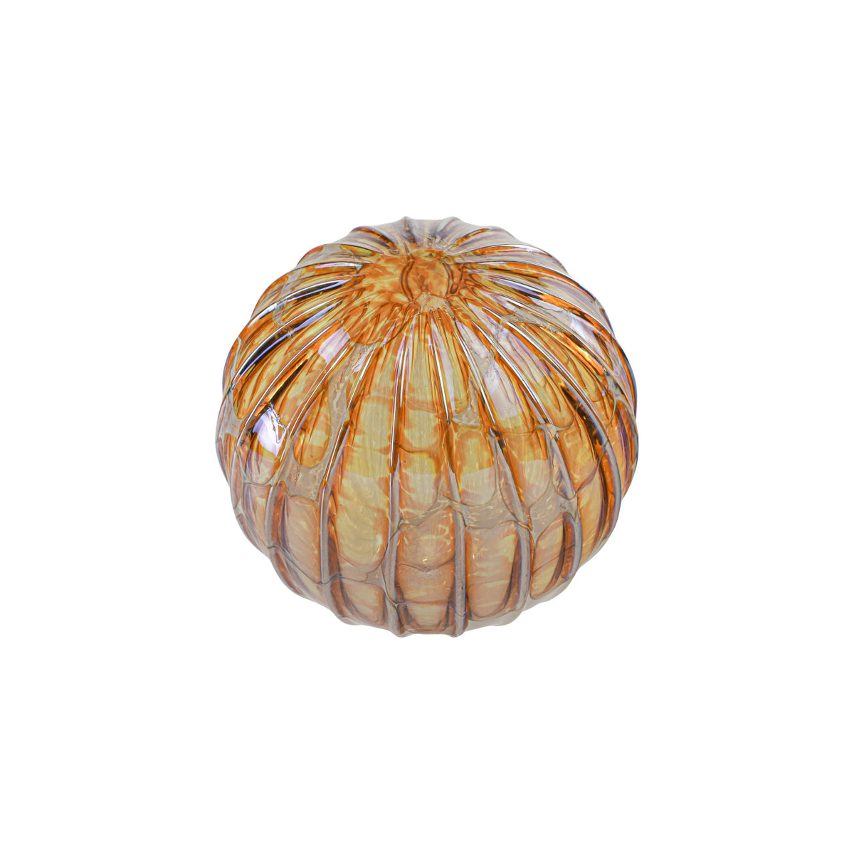 Golden Snow Flurry Handblown Glass Ornament