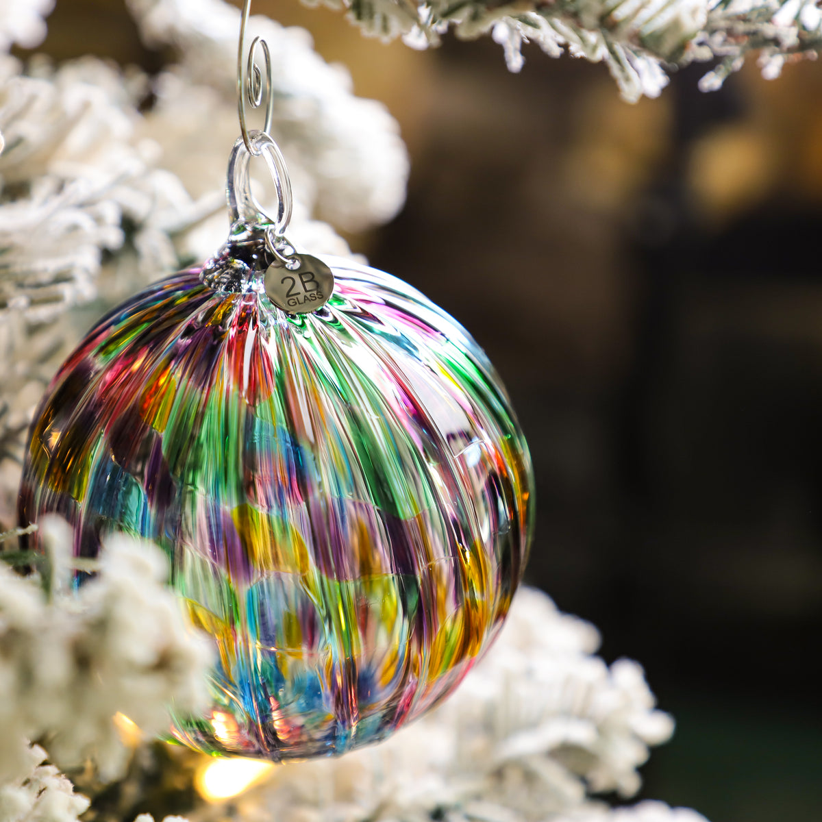 Holiday Magic Handblown Glass Ornament