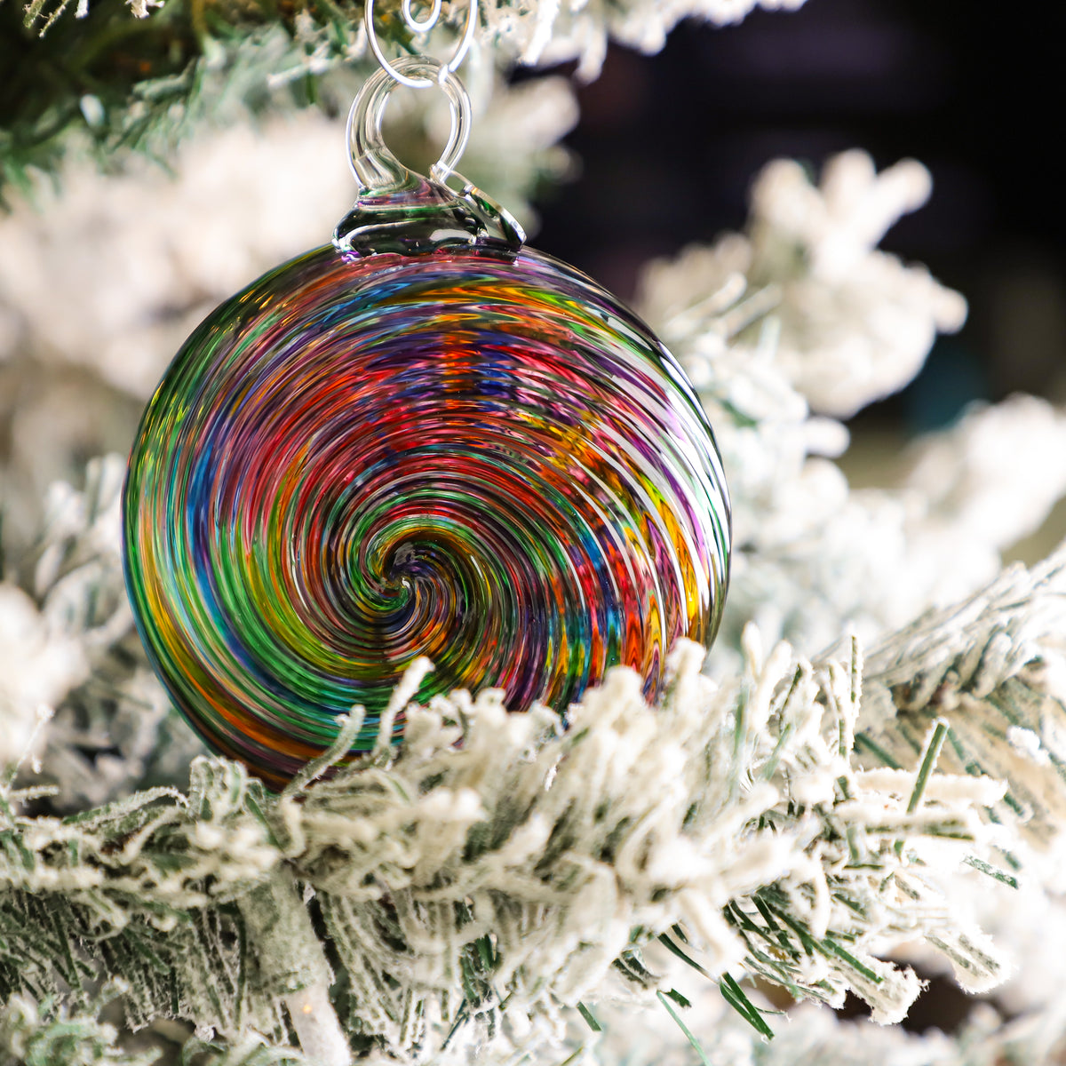 Holiday Magic Handblown Glass Ornament