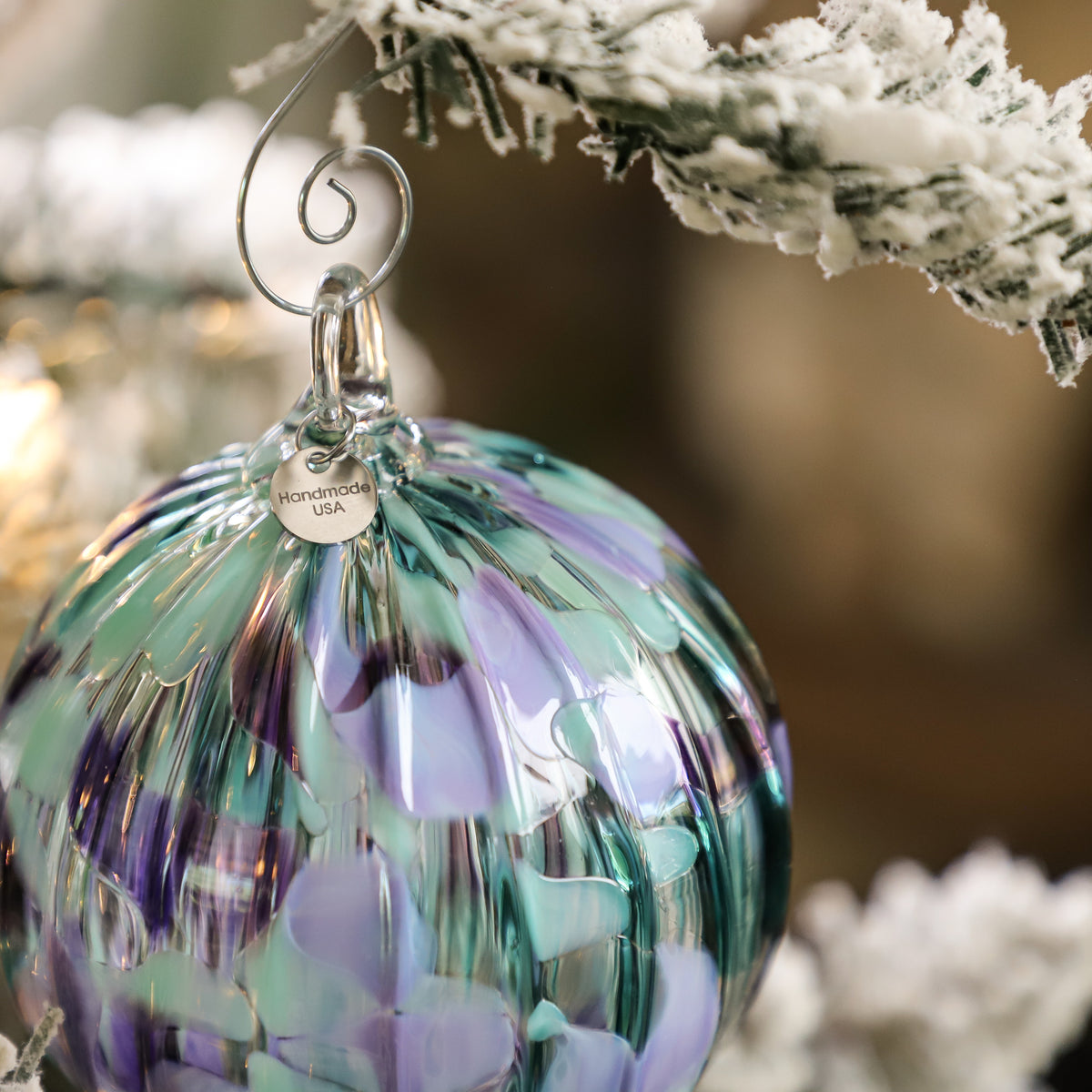 Holiday Soirée Handblown Glass Ornament