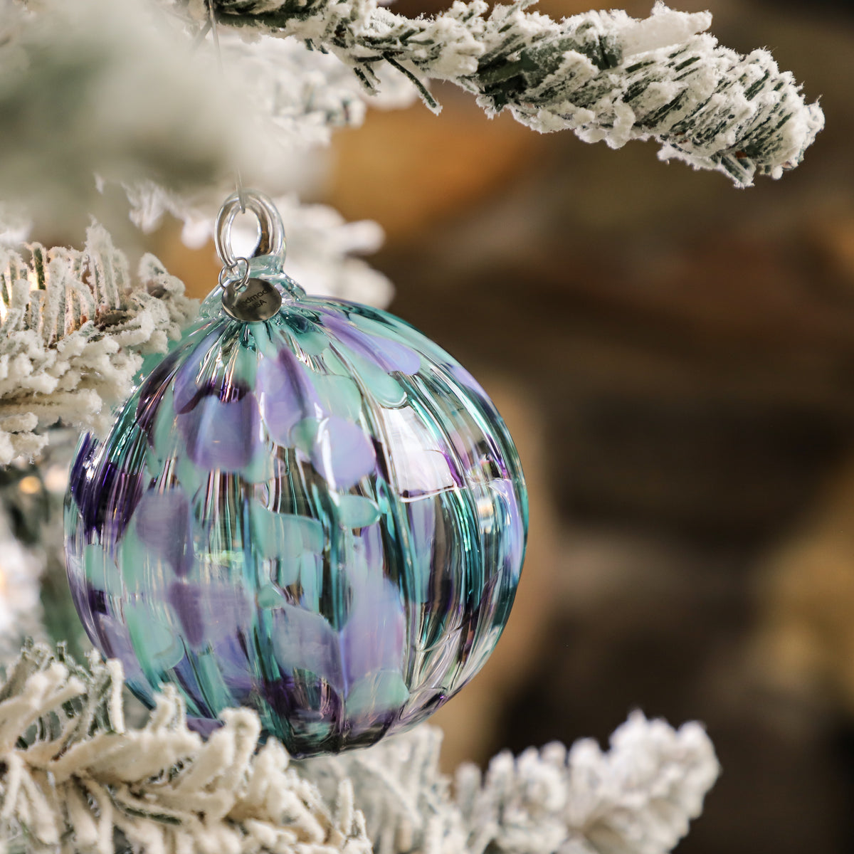 Holiday Soirée Handblown Glass Ornament