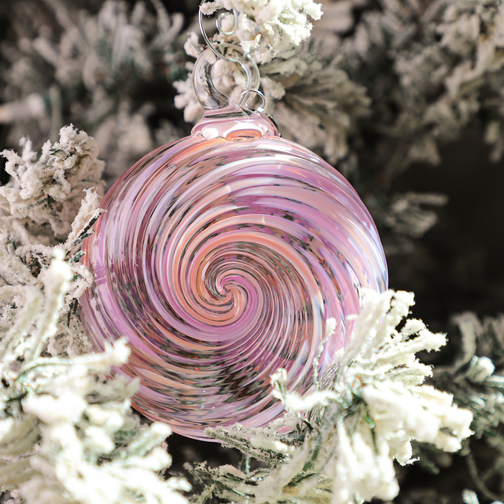 Pink Pony Handblown Glass Ornament