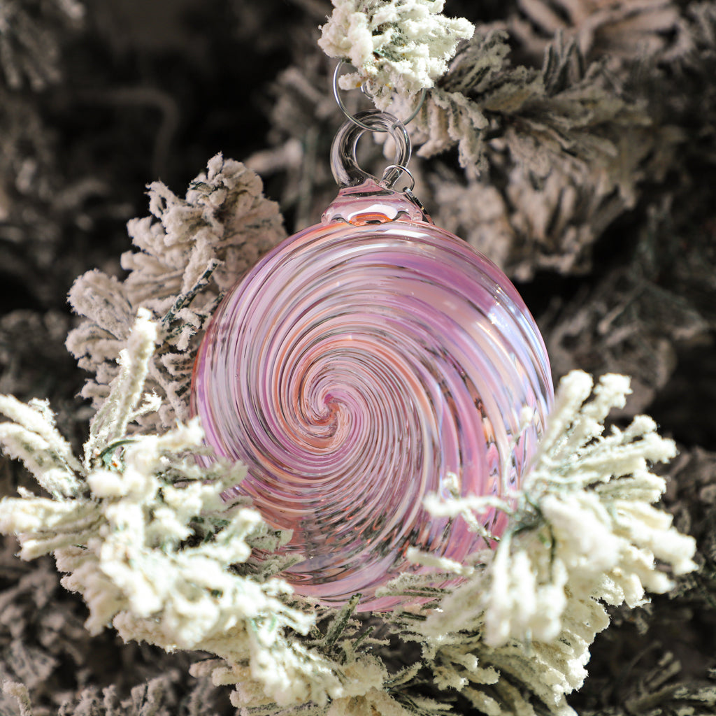 Pink Pony Handblown Glass Ornament