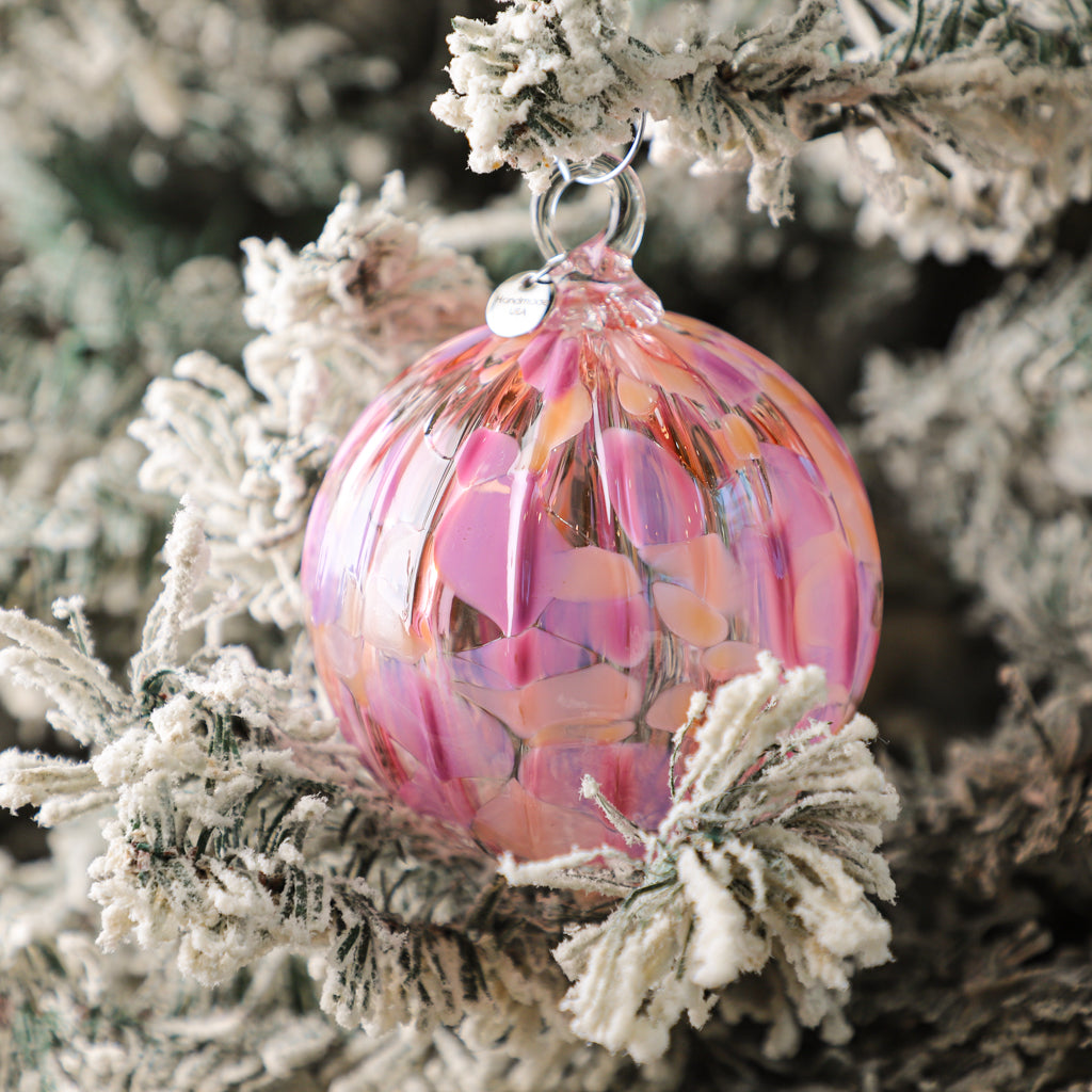 Pink Pony Handblown Glass Ornament