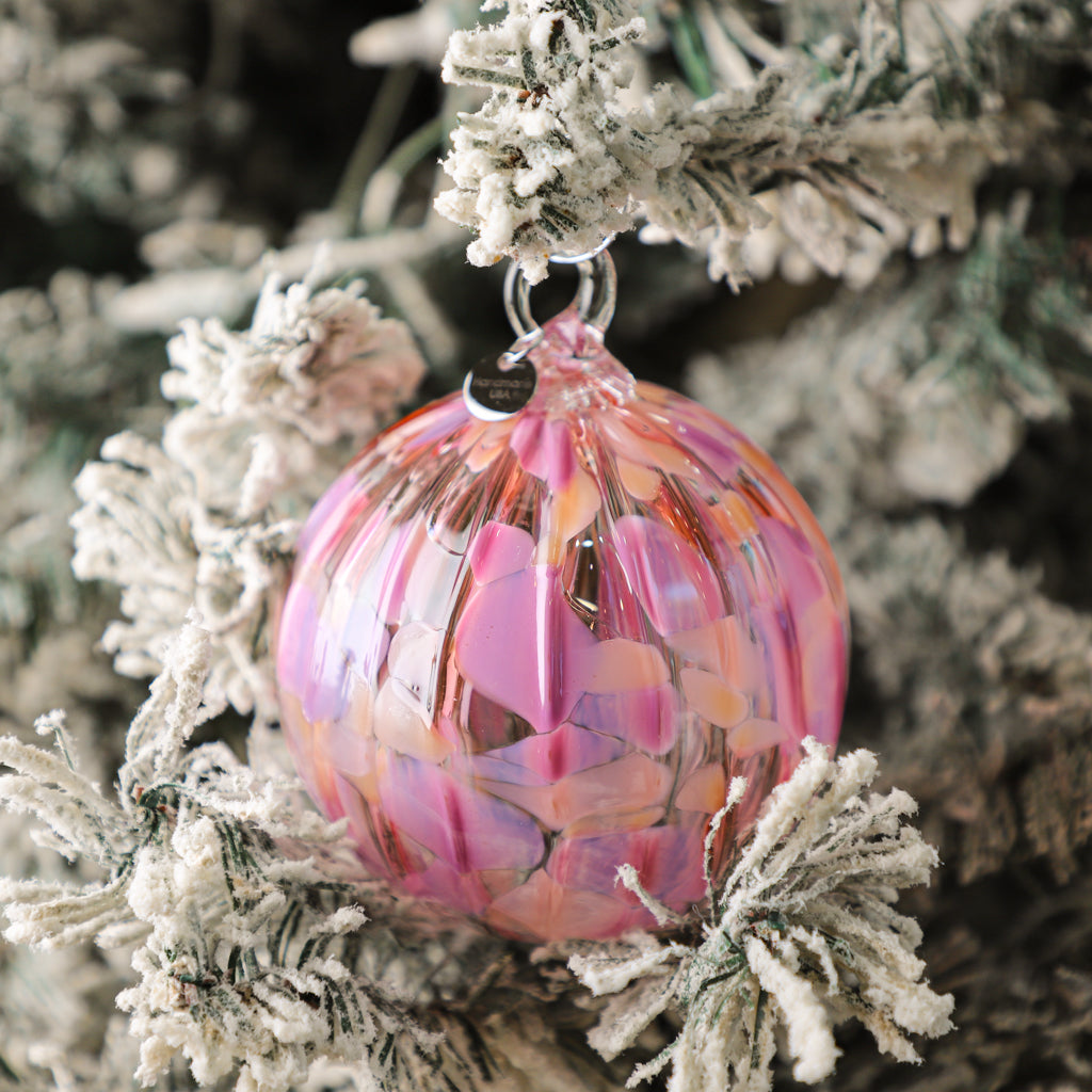 Pink Pony Handblown Glass Ornament