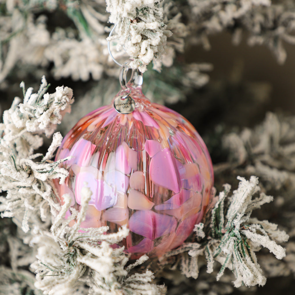 Pink Pony Handblown Glass Ornament