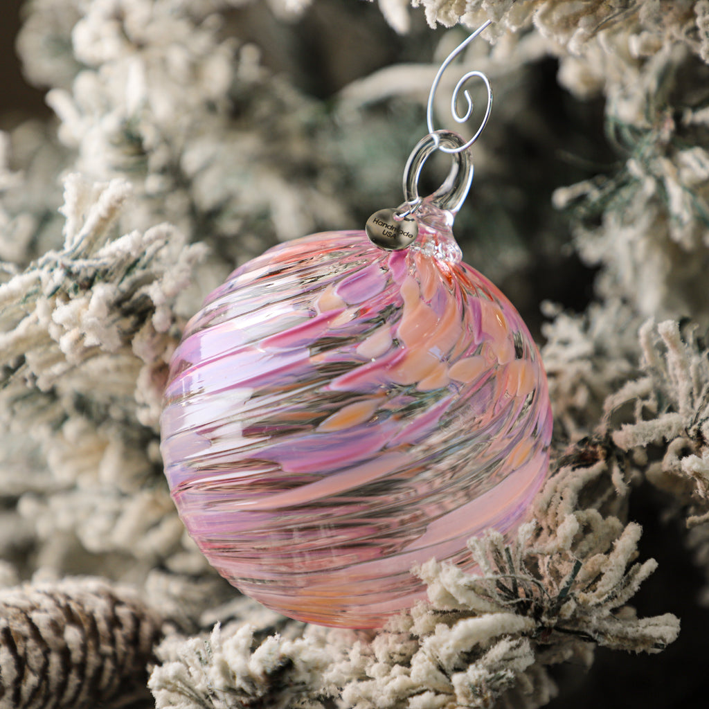 Pink Pony Handblown Glass Ornament