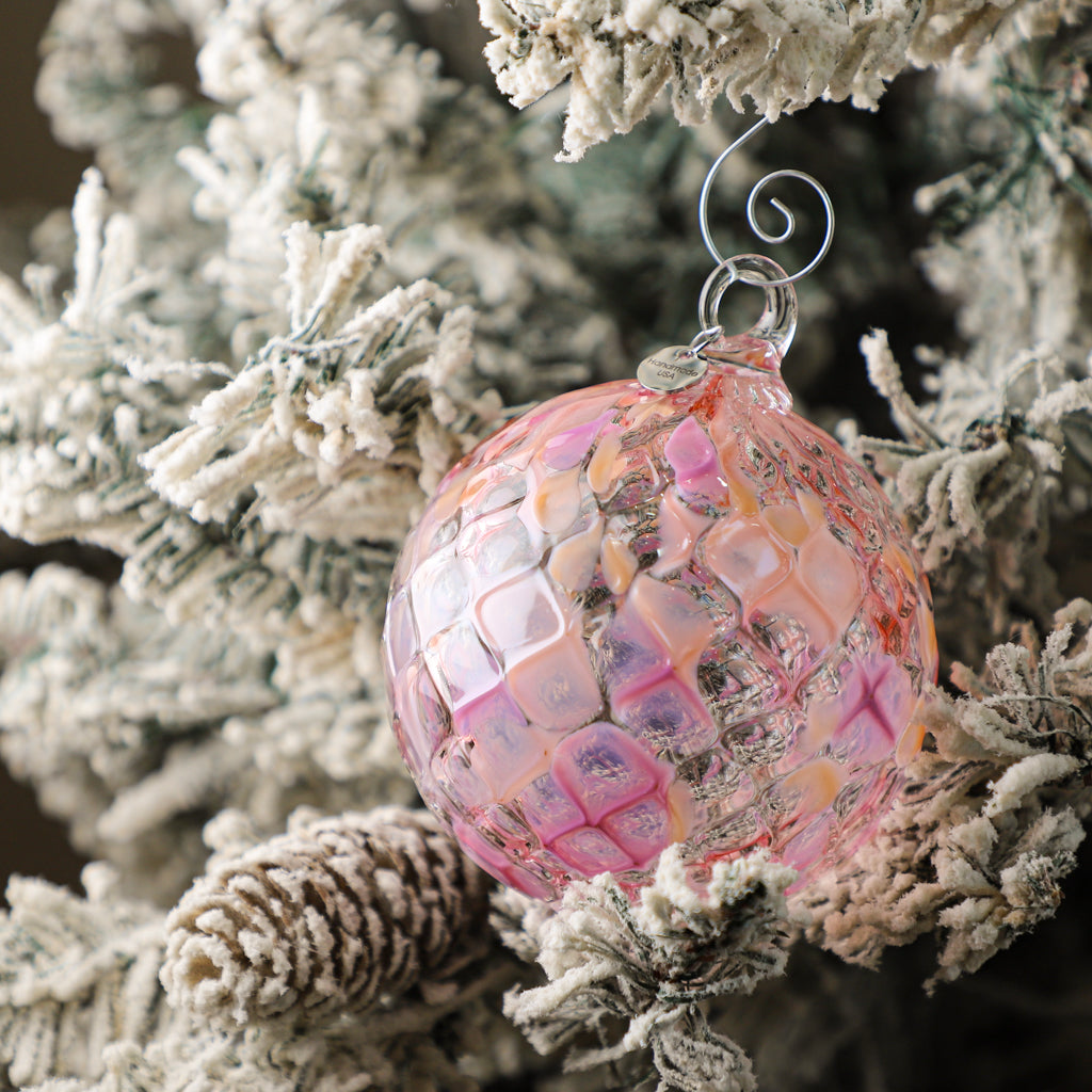 Pink Pony Handblown Glass Ornament