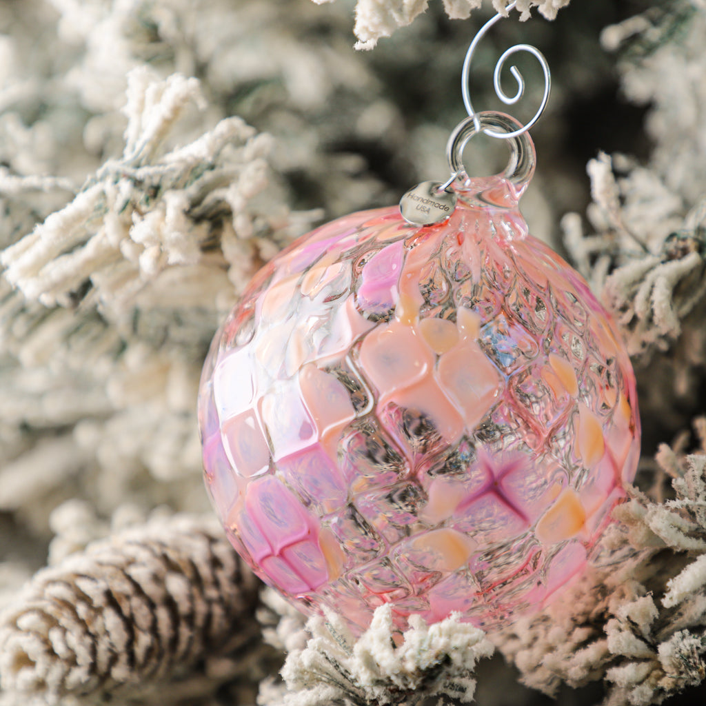 Pink Pony Handblown Glass Ornament