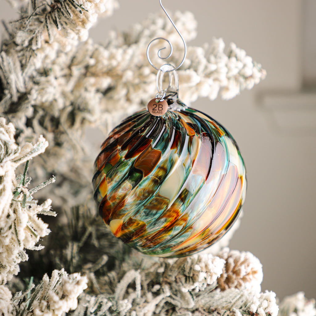 Gingerbread Forest Handblown Glass Ornament