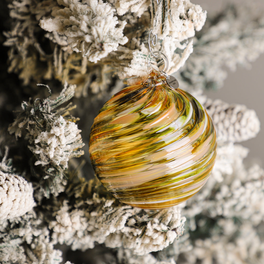 Daisy Handblown Glass Ornament