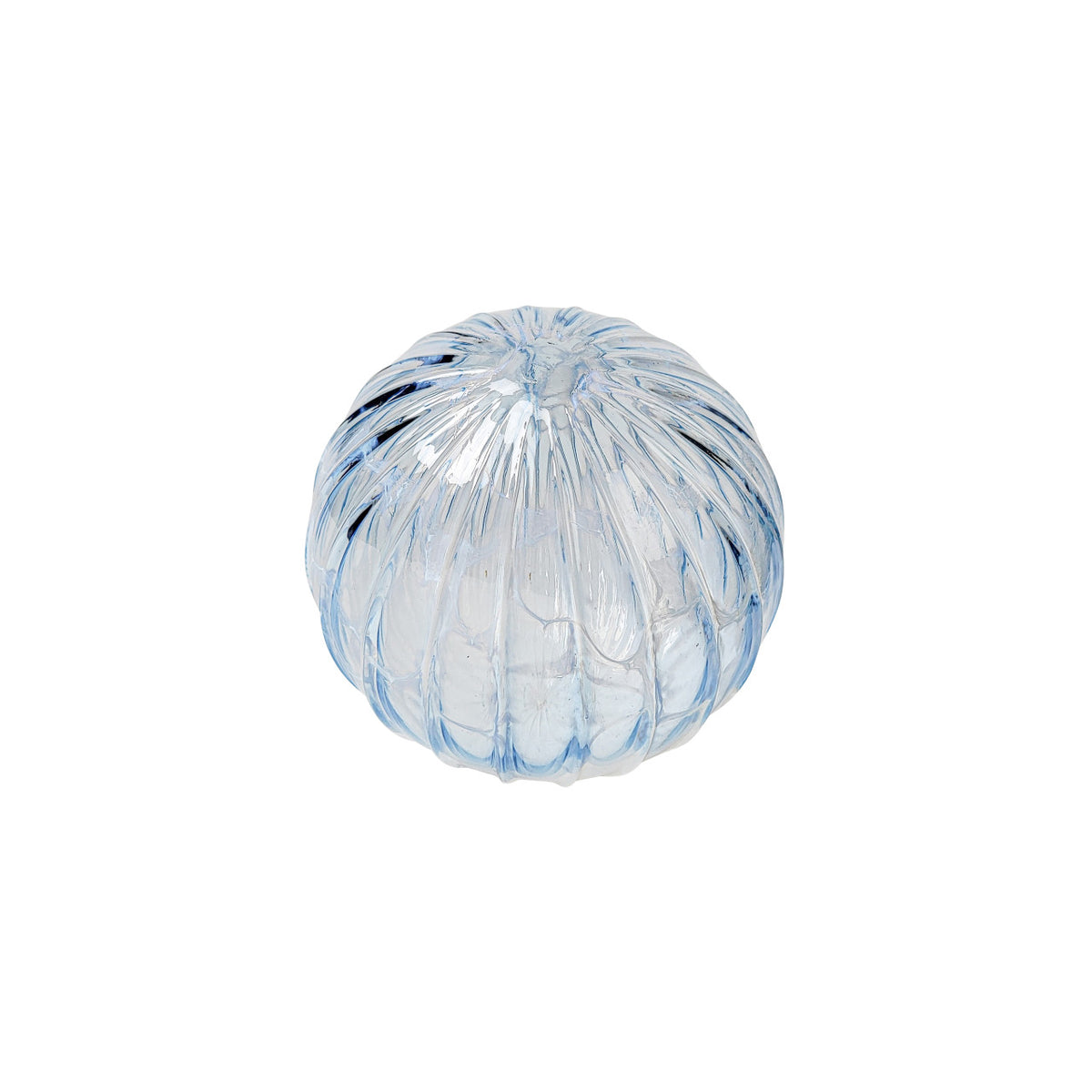 Ice Snow Flurry Handblown Glass Ornament