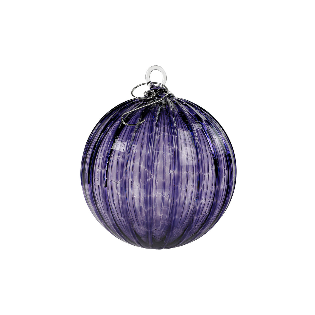 Indigo Handblown Glass Ornament