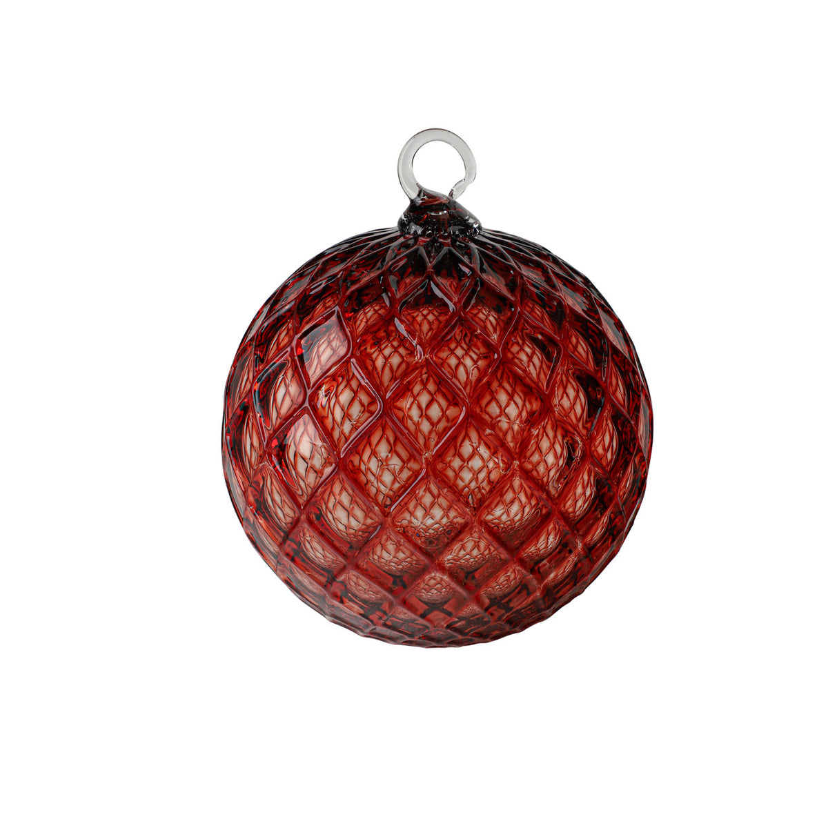 January Birthstone Handblown Glass Ornament