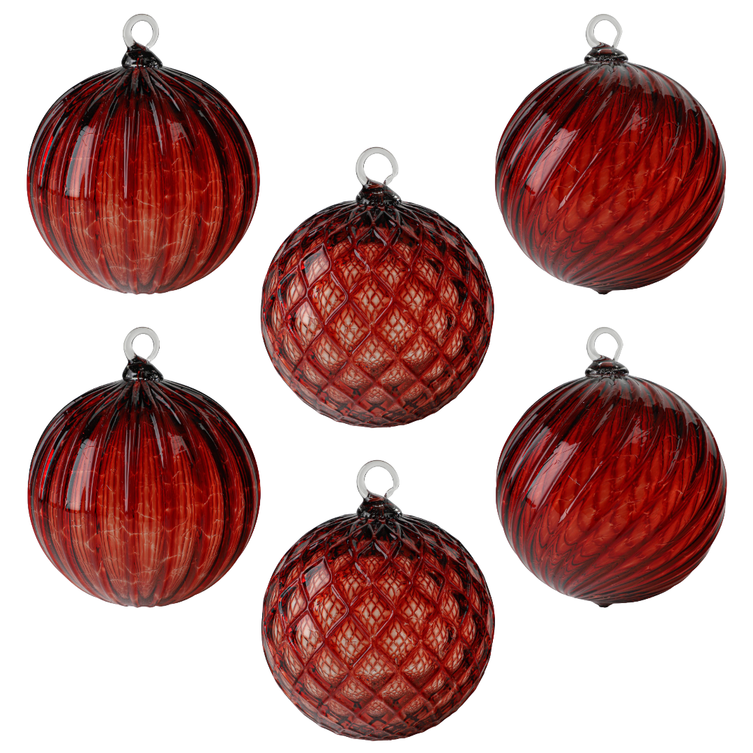 January Birthstone Handblown Glass Ornament