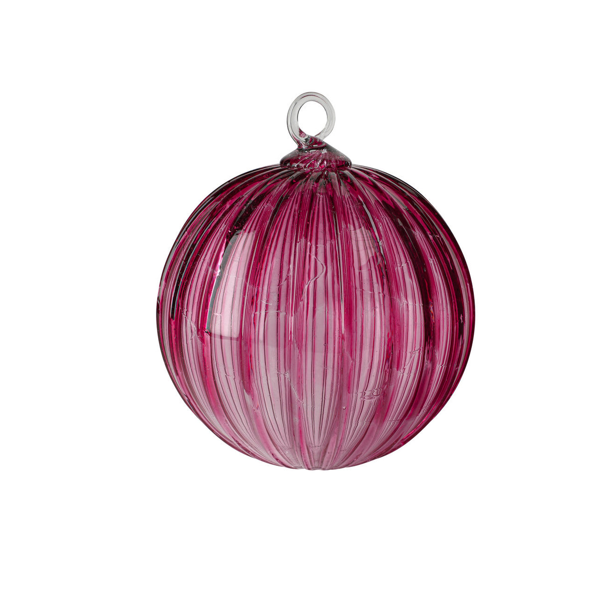 Raspberry Handblown Glass Ornament