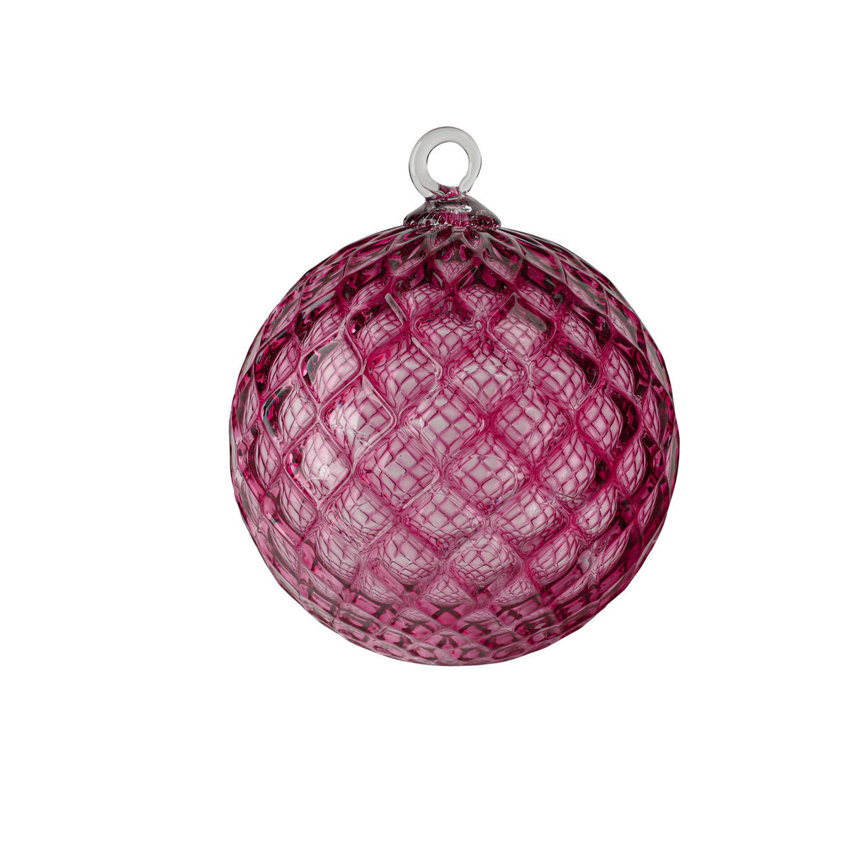 Raspberry Handblown Glass Ornament