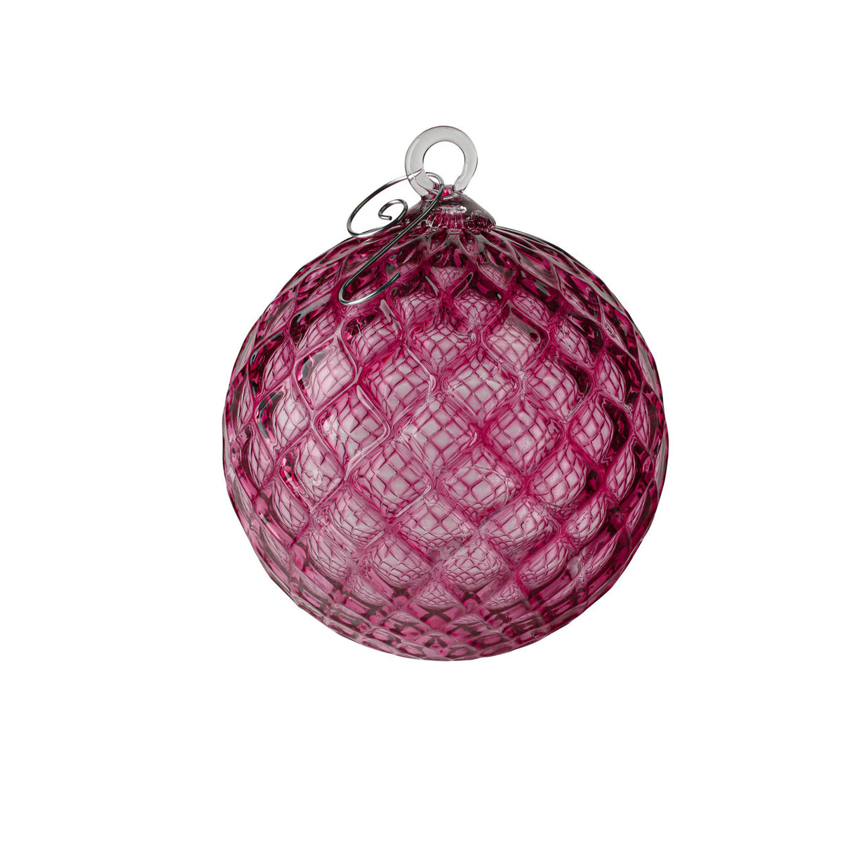 Raspberry Handblown Glass Ornament