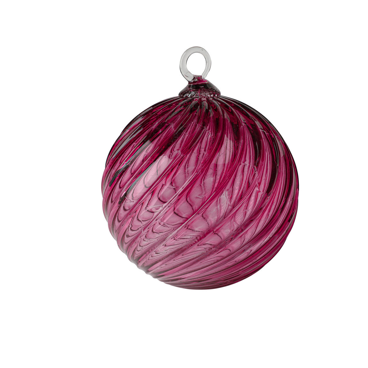Raspberry Handblown Glass Ornament