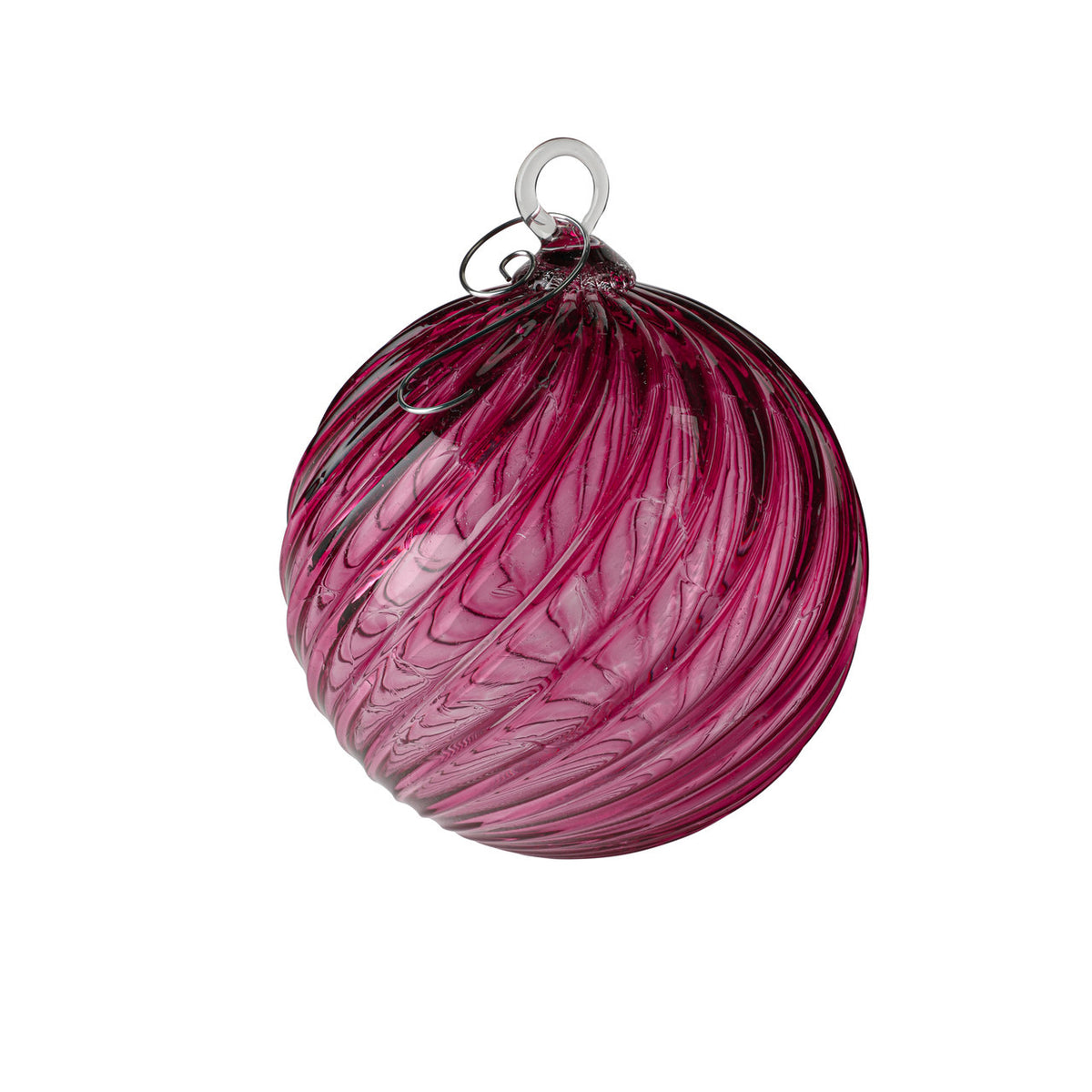 Raspberry Handblown Glass Ornament