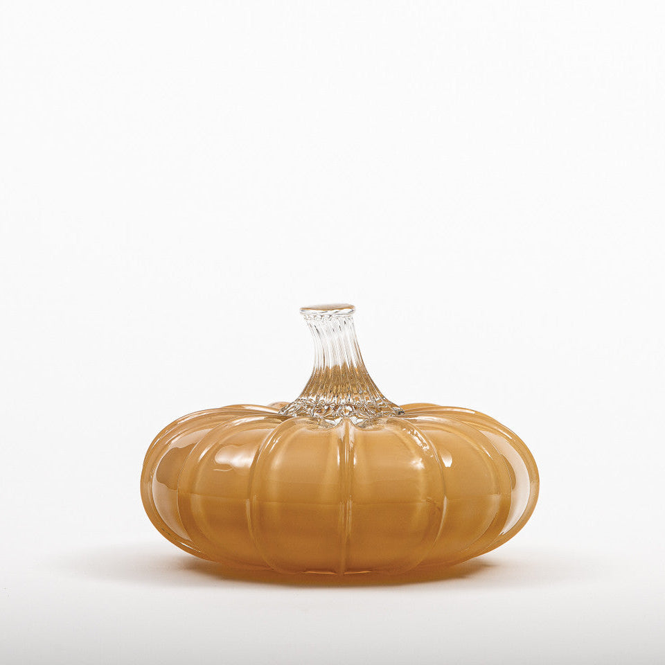 Wheat Glass Pumpkin w/Tealight