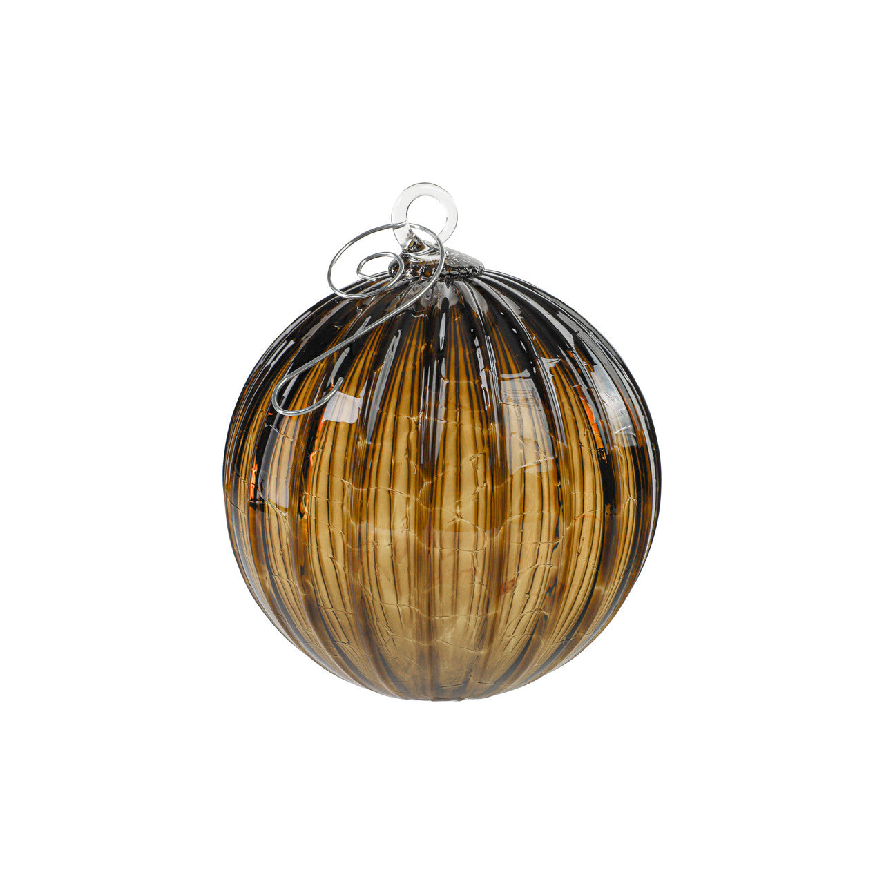 Light Brown Sugar Set of 6  Handblown Glass Ornaments