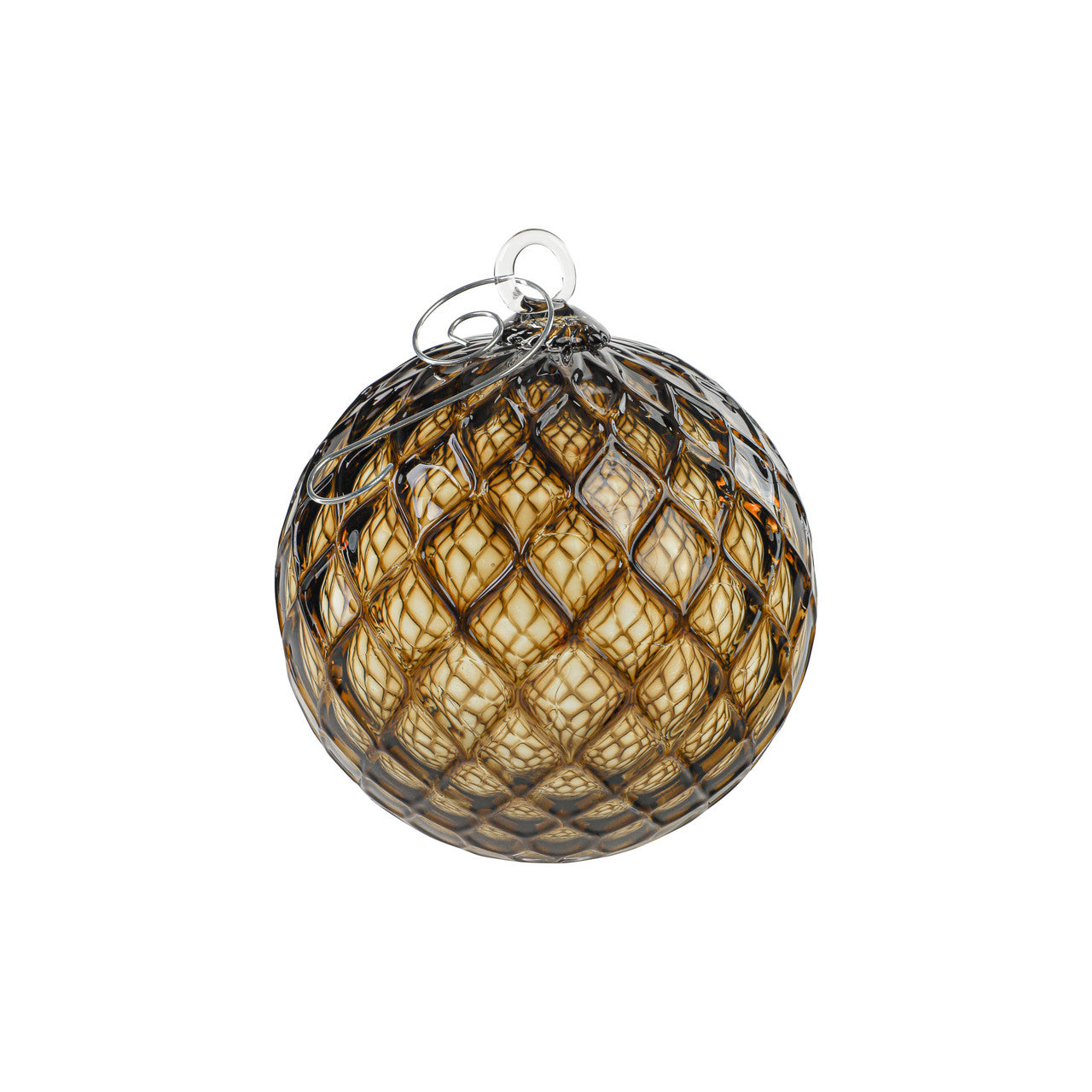 Lime Green Set of 6 Mixed Handblown Glass Ornaments