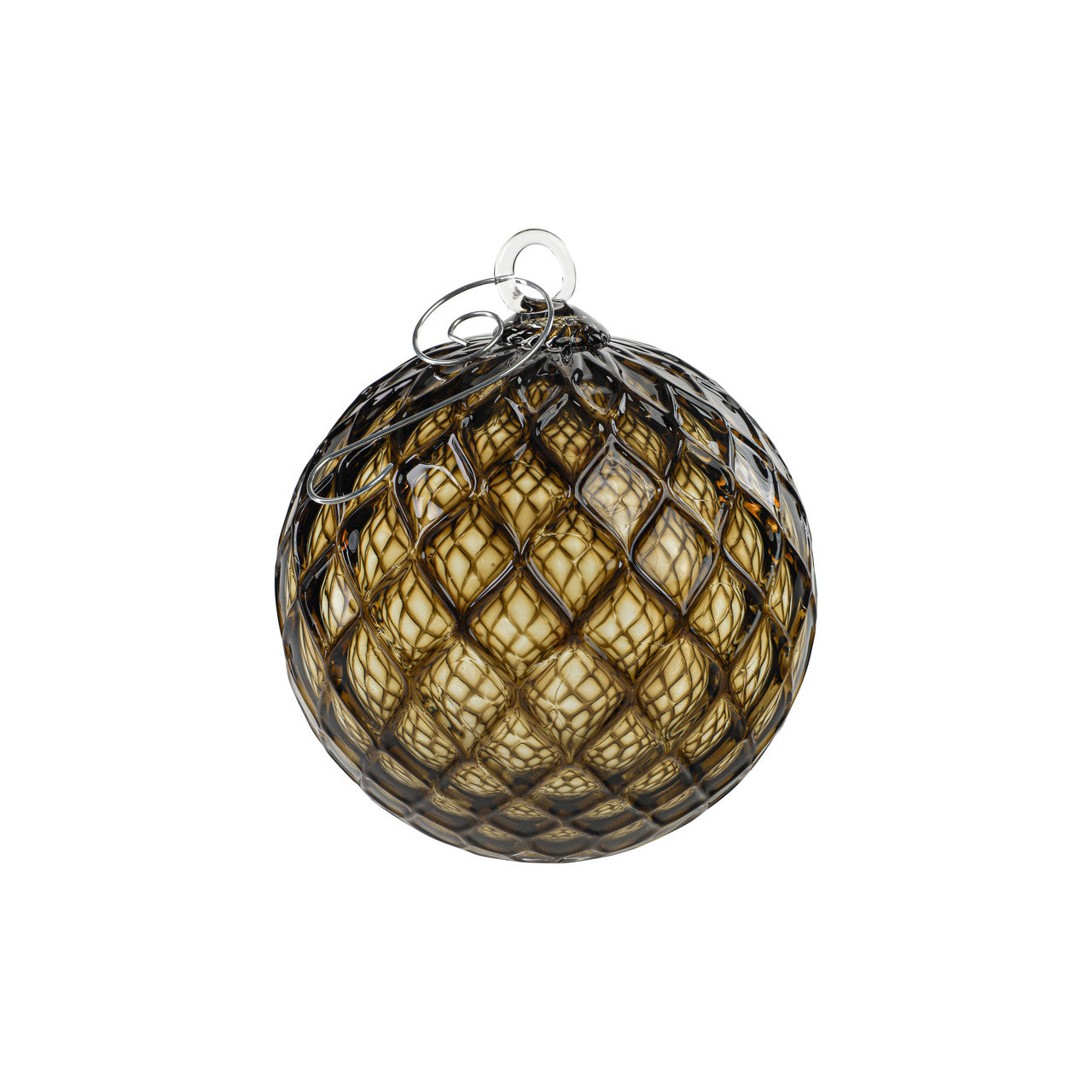 Black Cherry Set of 6 Mixed Handblown Glass Ornaments