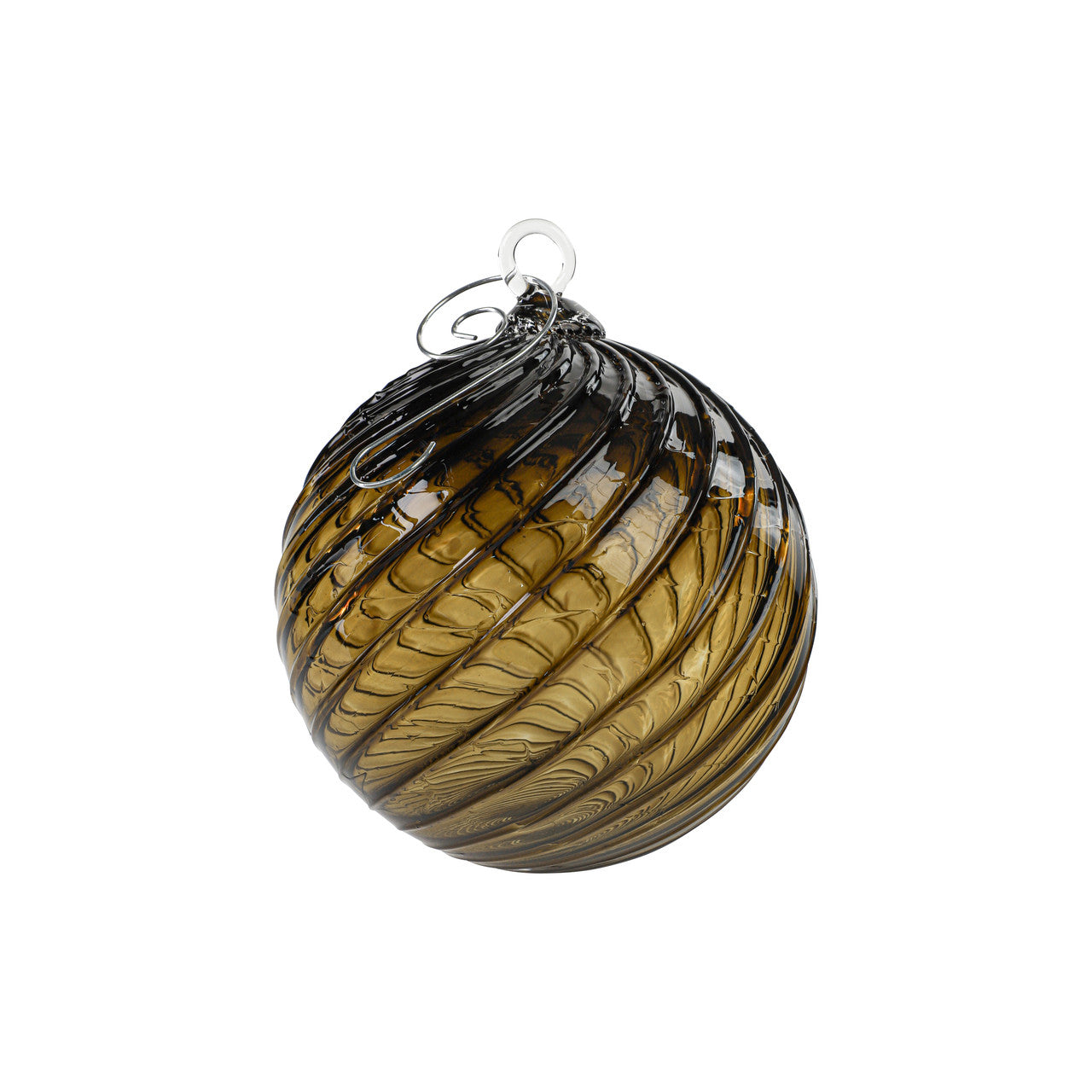 Light Brown Sugar Set of 6  Handblown Glass Ornaments