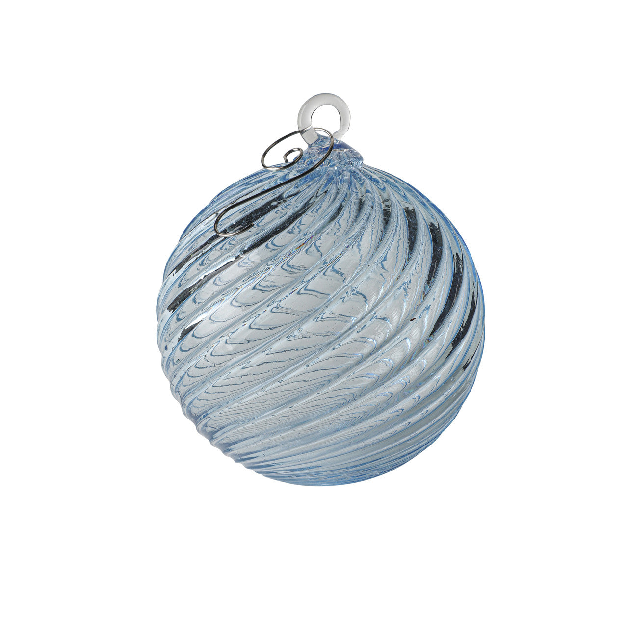 Turquoise Set of 6 Mixed Handblown Glass Ornaments