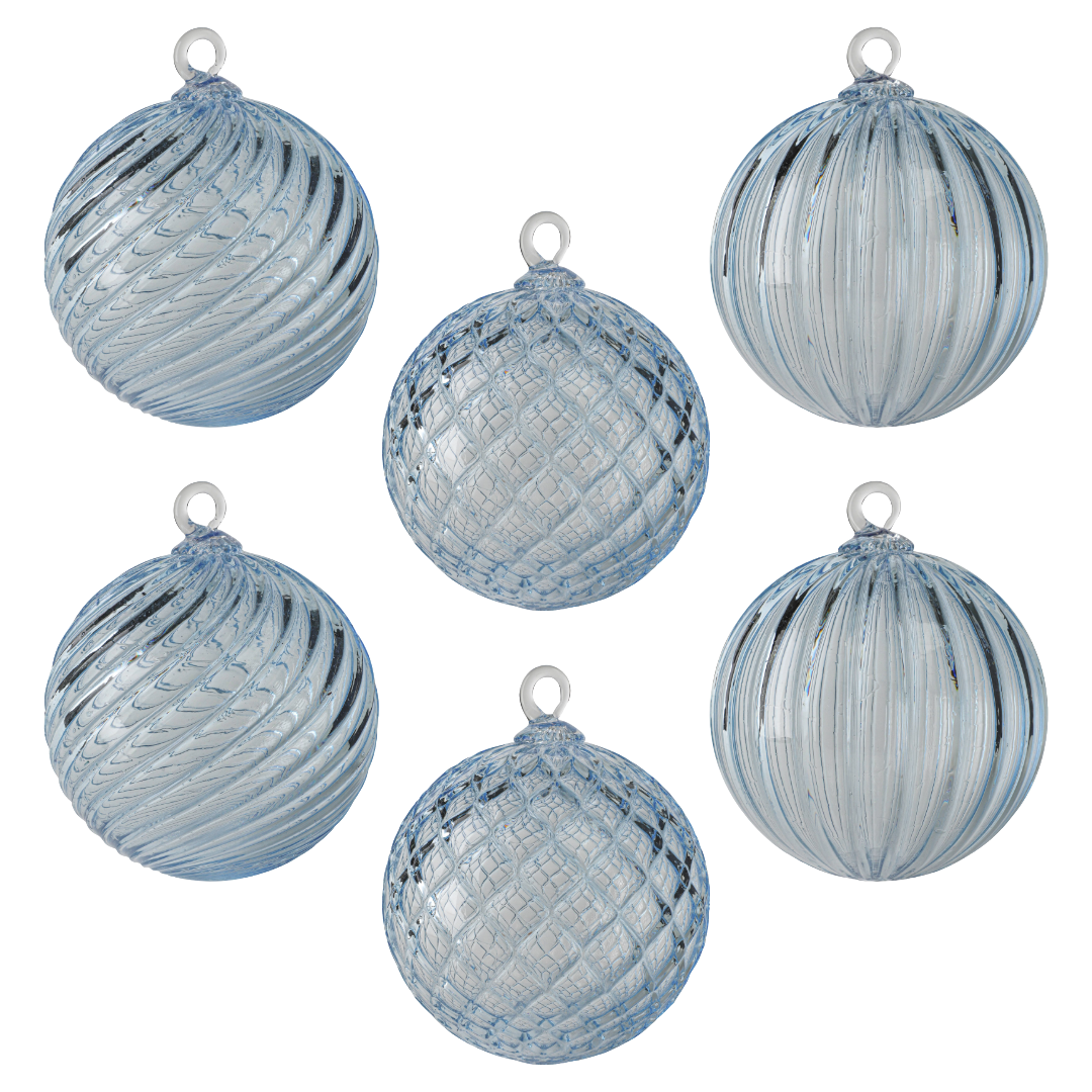 Ice Handblown Glass Ornament