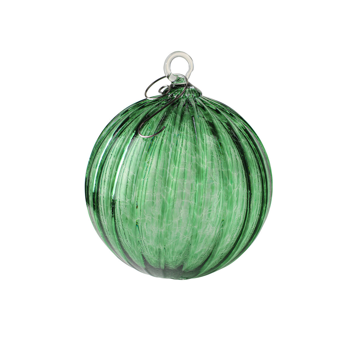 May Birthstone Handblown Glass Ornament