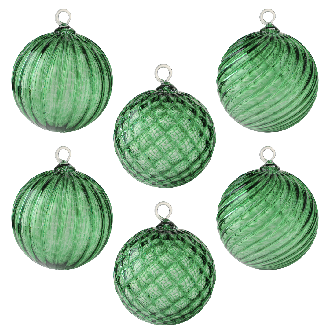 May Birthstone Handblown Glass Ornament