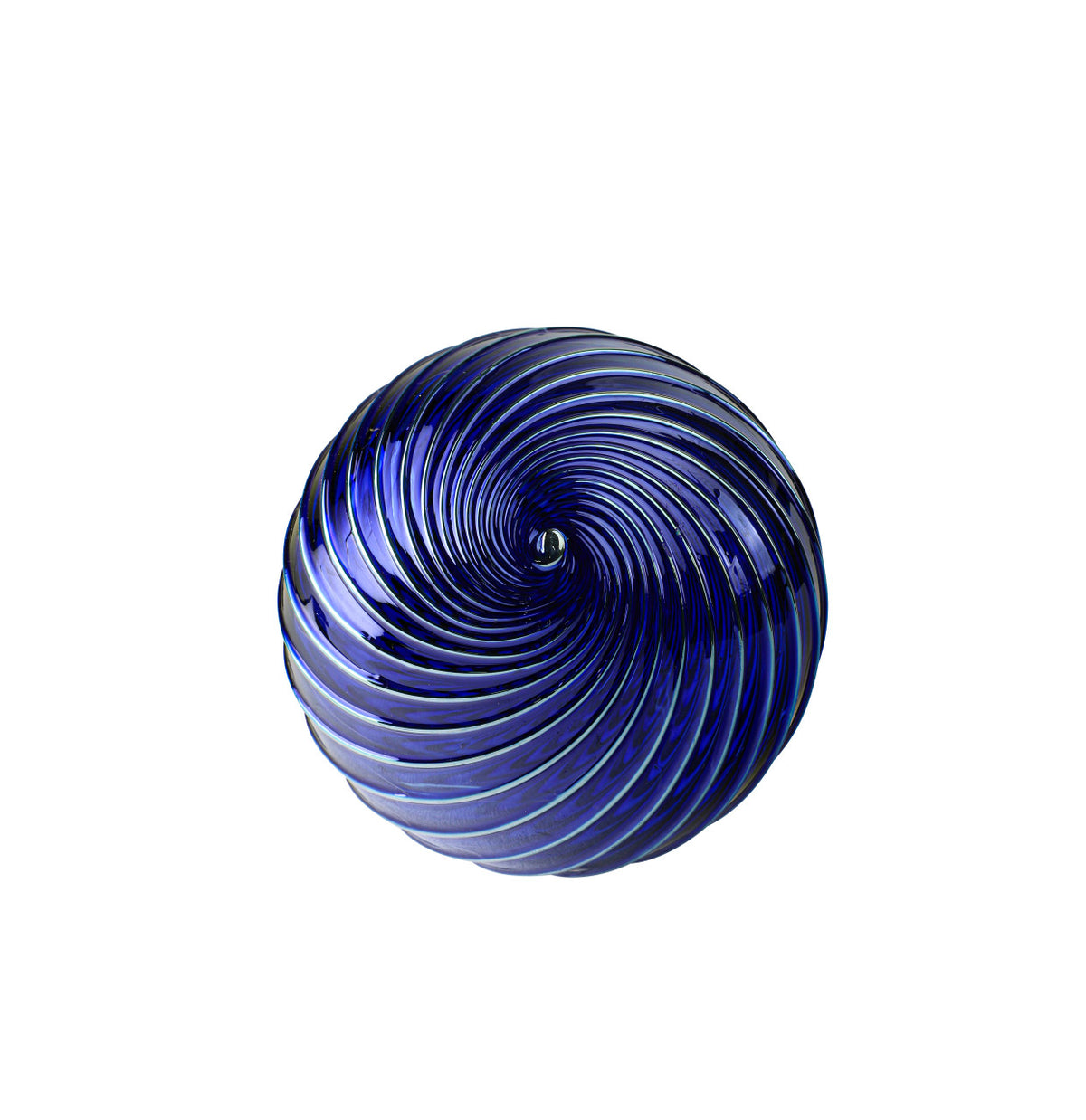 Metallic Mountain Blue Handblown Glass Ornament