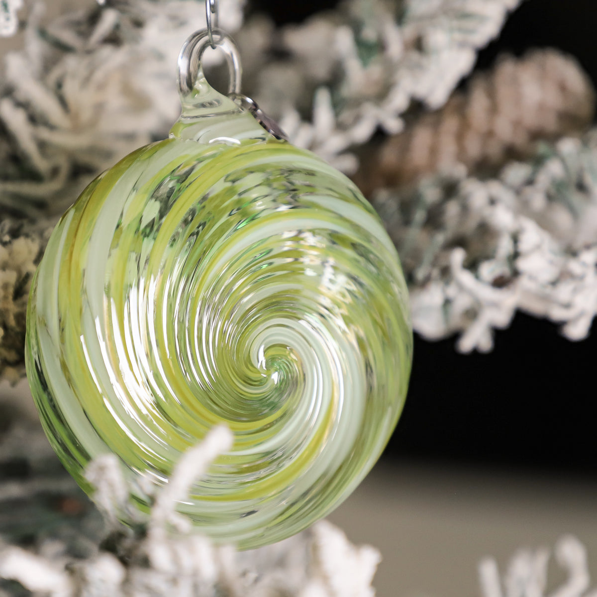 Mint Meltaways Handblown Glass Ornament