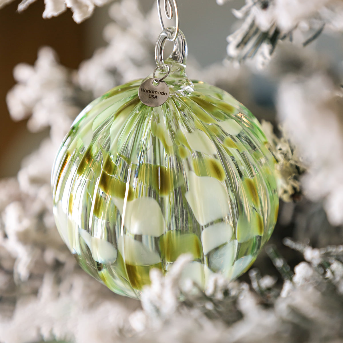 Mint Meltaways Handblown Glass Ornament