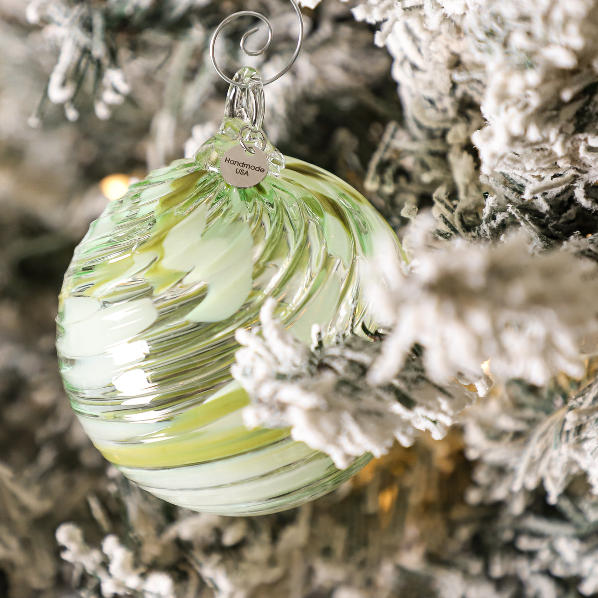 Mint Meltaways Handblown Glass Ornament
