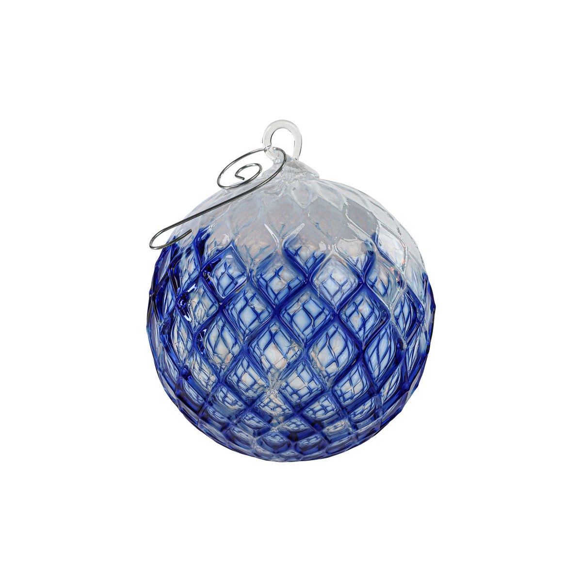 Ocean Snow Flurry Handblown Glass Ornament