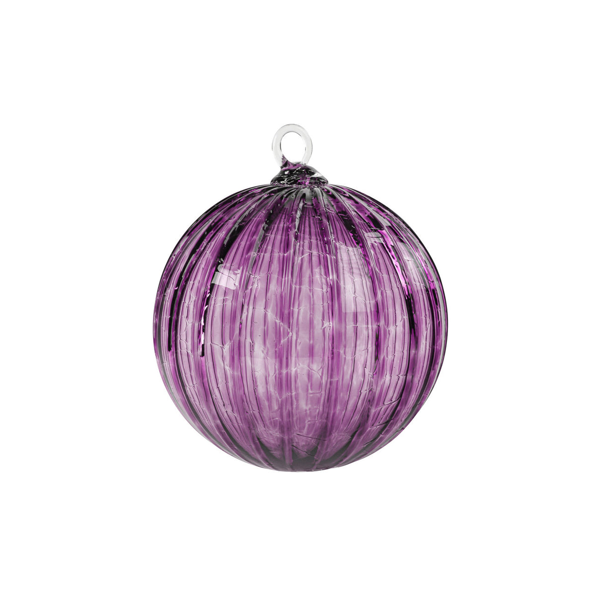 Plum Handblown Glass Ornament
